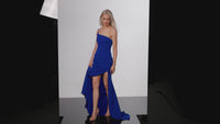 Royal Blue Simple One-Shoulder Long Prom Dress