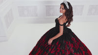 PR12275 Princesa Quinceañera Dress in Black & Red