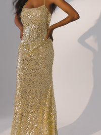 Faviana Empire-Waist Long Sequin Prom Dress 11033