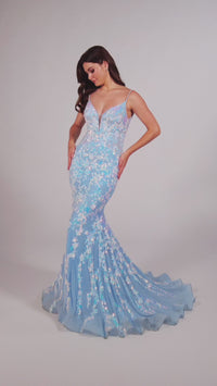 Ellie Wilde Long Mermaid Designer Dress EW35048