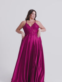 Corset-Back Faviana Plus-Size Prom Dress