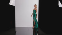 Strapless Corset-Bodice Long Dress JVN37515
