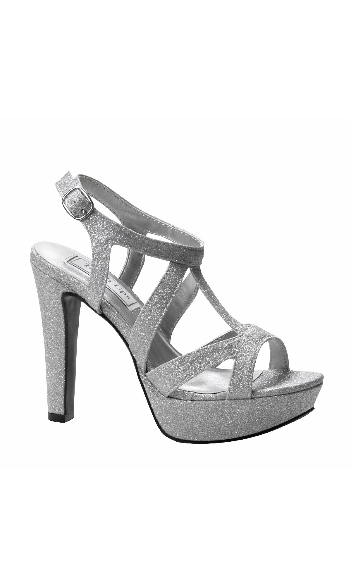 Touch Ups 4222: Queenie Silver Glitter Prom Shoes Silver / 10 Touch Ups 4222: Queenie Silver Glitter Prom Shoes Silver / 10