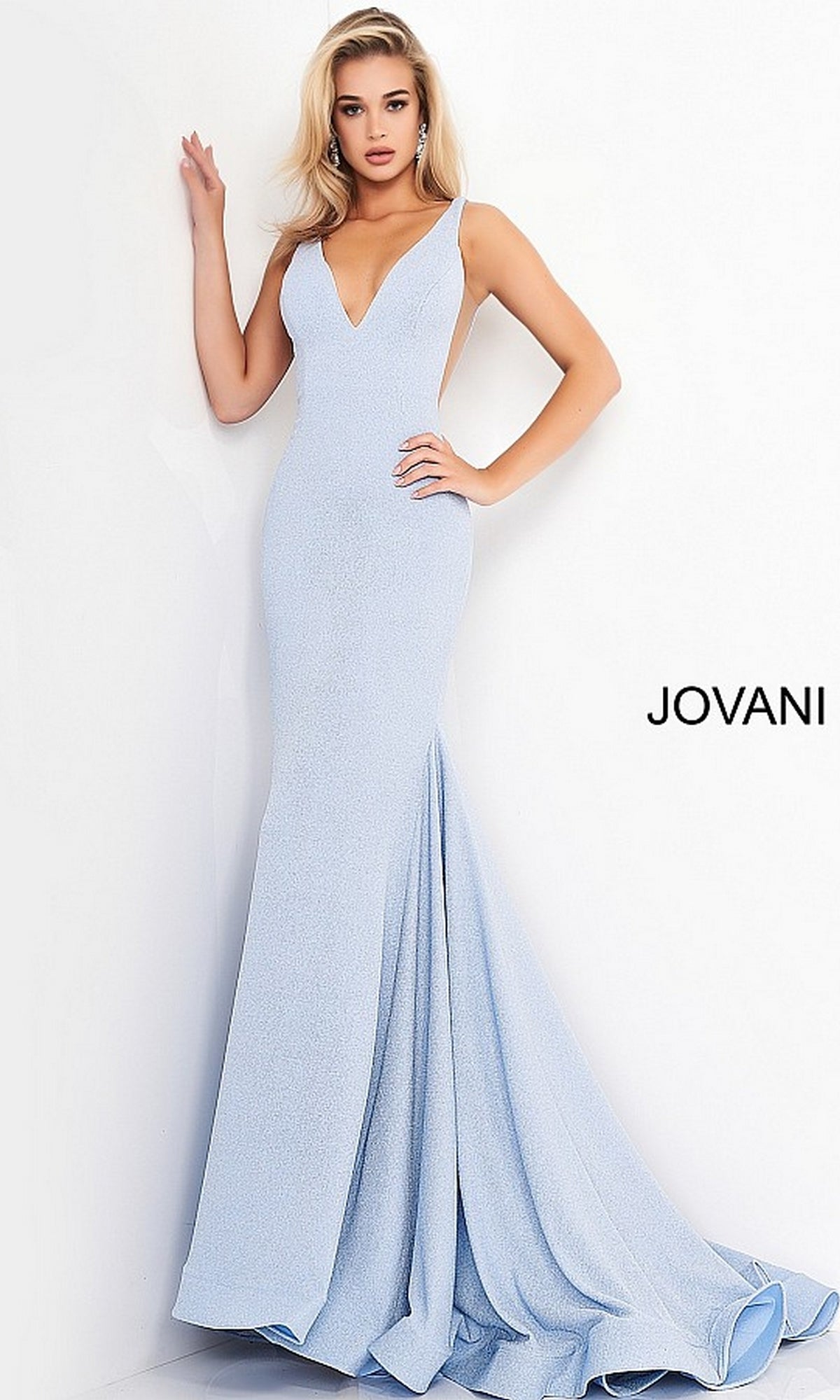 JVN by Jovani Tight Glitter Prom Dress 02132