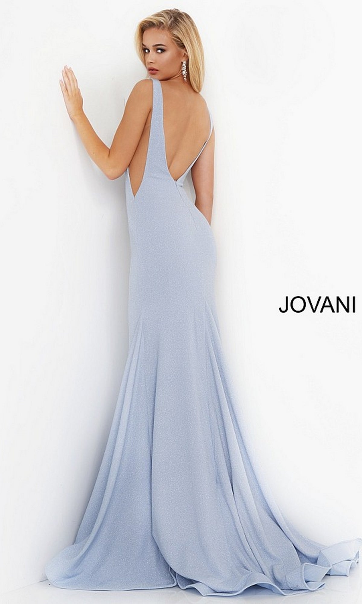 JVN by Jovani Tight Glitter Prom Dress 02132