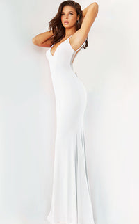 Fitted Backless Long Jovani Prom Gown 07297