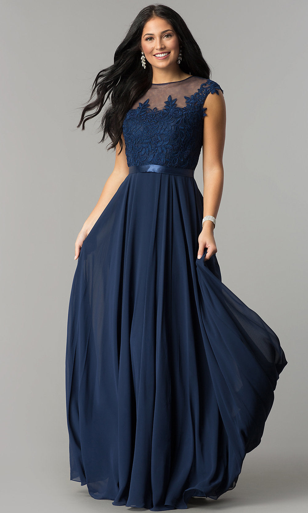 sachin and babi light blue dress One-Shoulder Chiffon Gown: Custom Made Boho Bridesmaid Dress with Floral  Detail