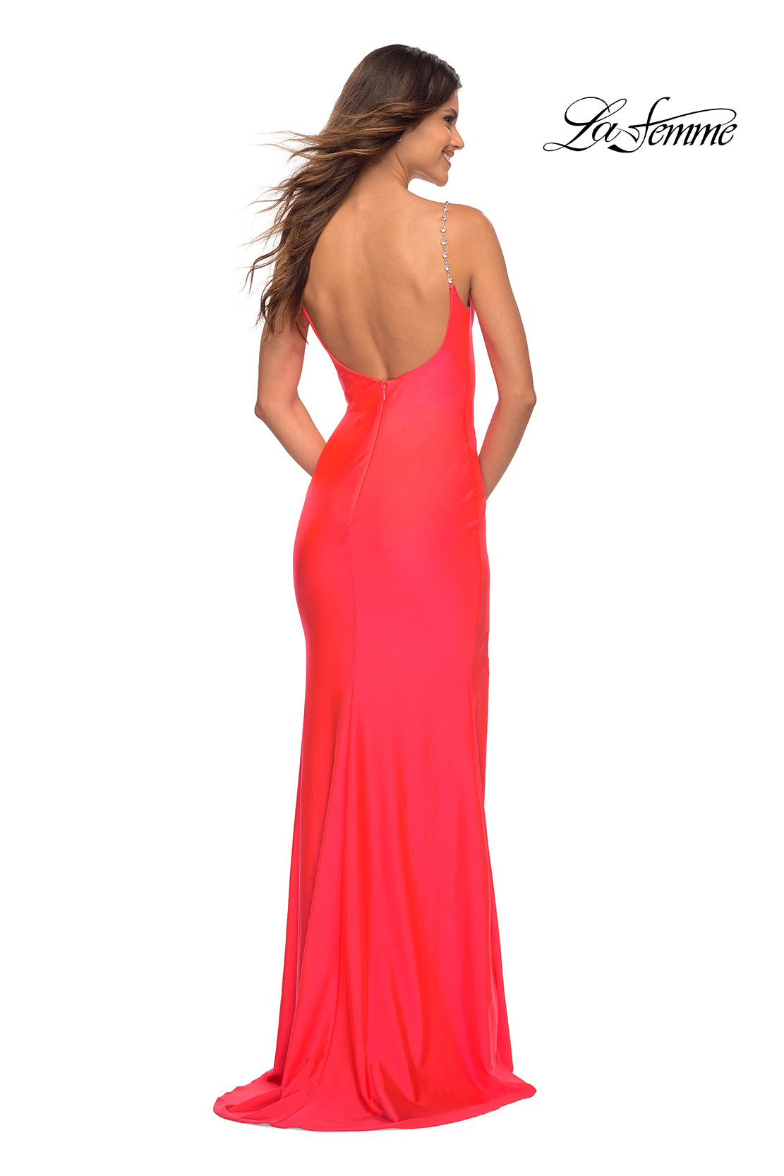 La Femme Bright Long Prom Dress