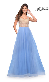 Pastel Tulle Fluffy Long Ball Gown by La Femme