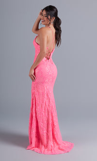 Corset-Back Long Sequin Prom Dress by PromGirl