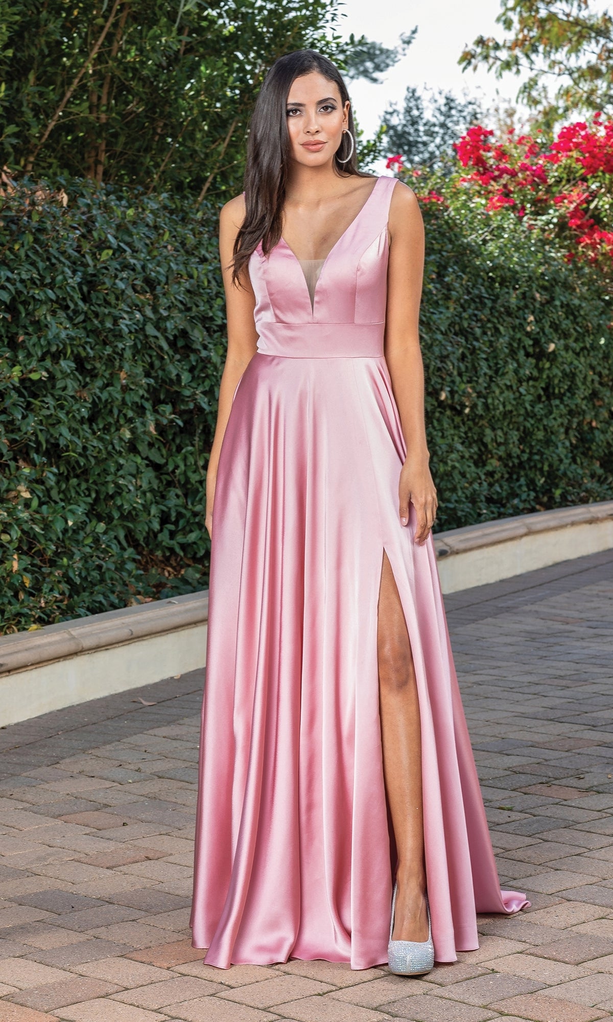 Long Satin Classic A-Line Prom Dress