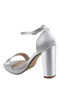 Mia White Open Toe Prom Shoes 4579