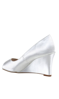 Nicole White Peep Toe 3in Prom Shoes 4588