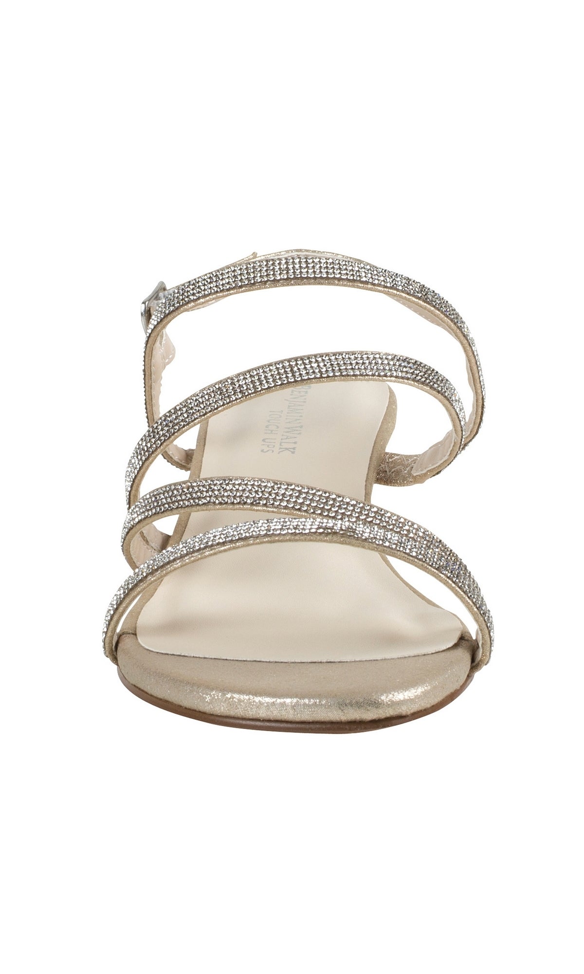 Jodi Rhinestone Champagne Prom Sandals 4596