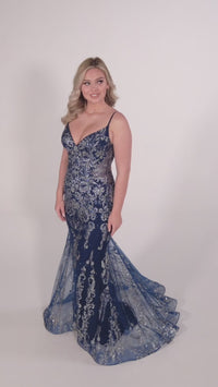 Sequin and Glitter Mermaid Prom Dress by Ellie Wilde