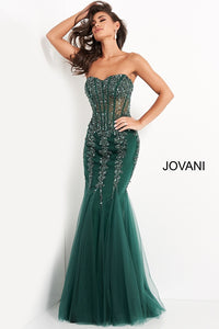 Long Strapless Sweetheart Jovani Prom Dress 5908