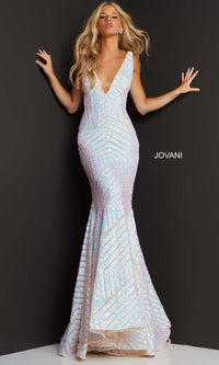 Jovani Plus-Size Mermaid Prom Dress with Sequins