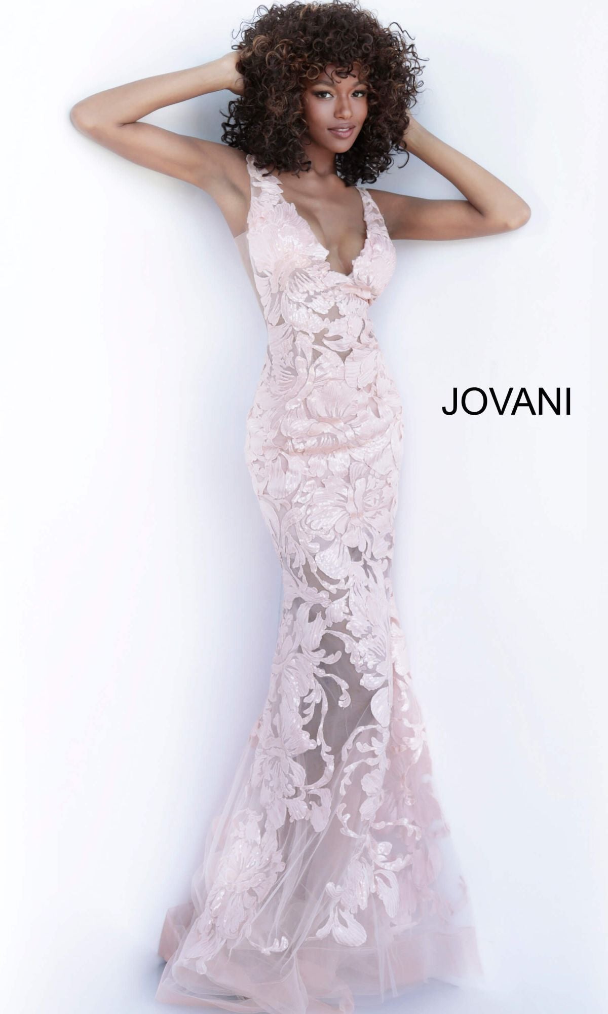 Jovani Embroidered Long Prom Dress with Sequins