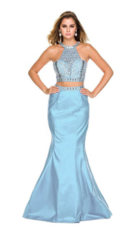 Two-Piece Long Mermaid Prom Dress