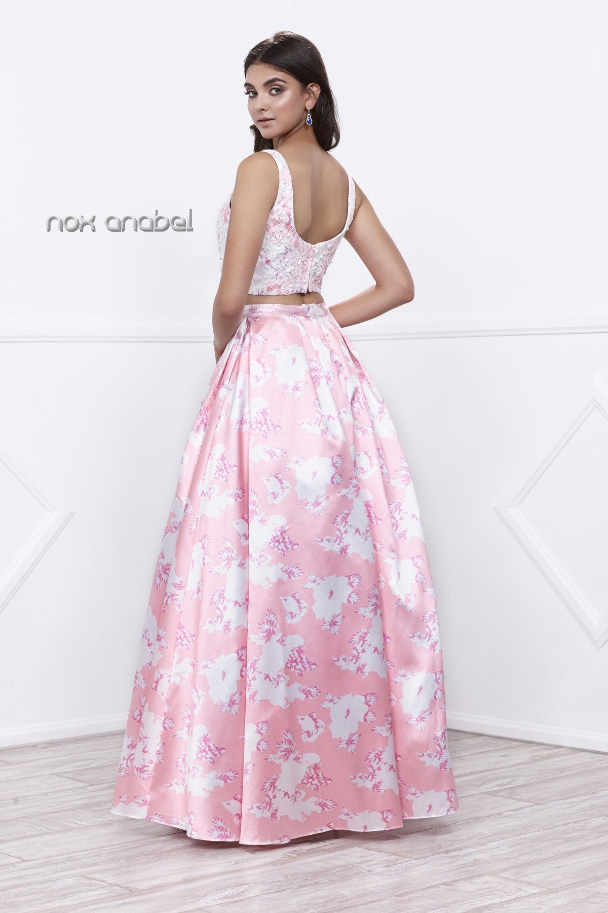 Floral Two Piece Ball Gown