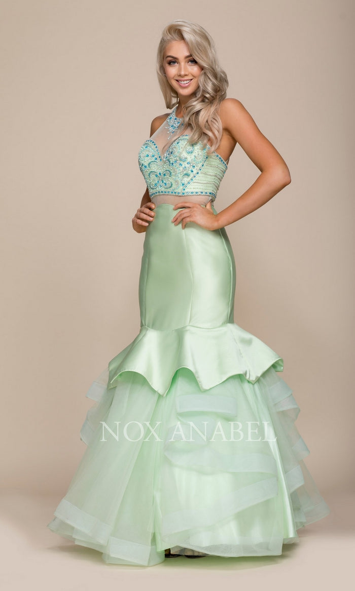 Pistachio Green Mermaid Prom Dress