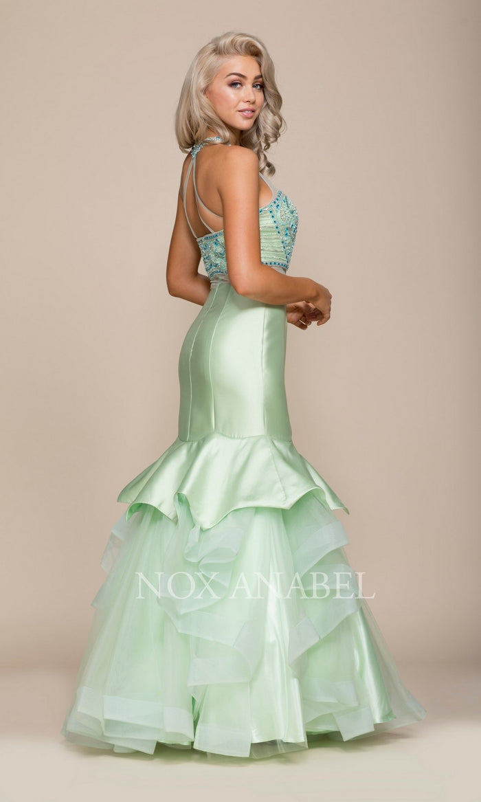 Pistachio Green Mermaid Prom Dress