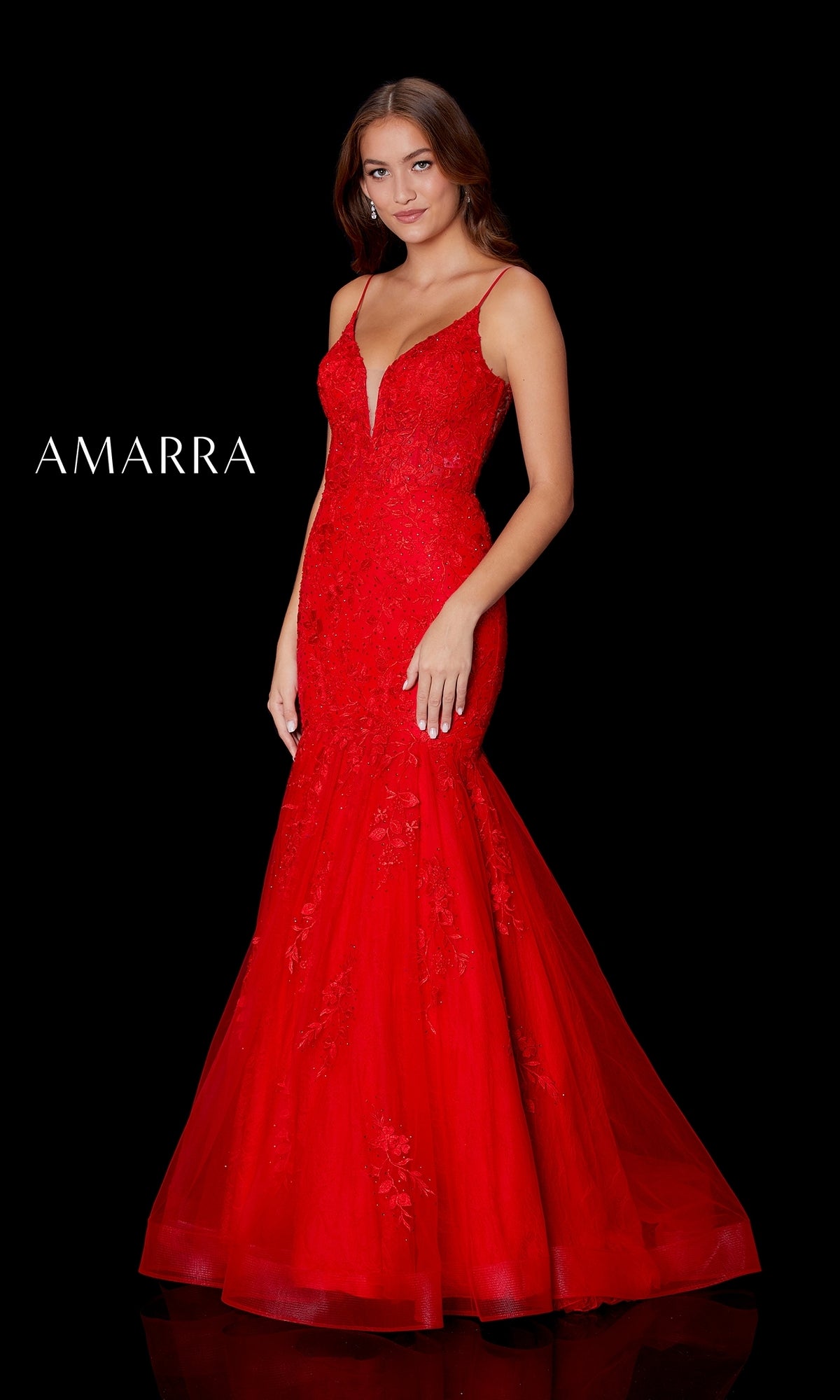 Amarra 87226 Long Lace Mermaid Prom Dress