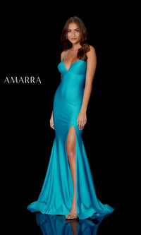 Amarra 87255 Corset-Back Long Prom Gown