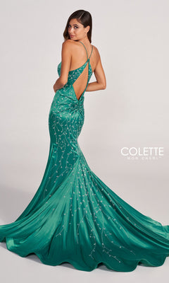 green emerald velvet dress Aleta 1049 Short Fitted Sequin Cocktail Dress - Asian Jade - One Shoulder