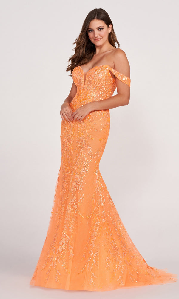 Sexy Tangerine One Shoulder Mermaid Long Party Dress Prom Dresses ,WGP1019