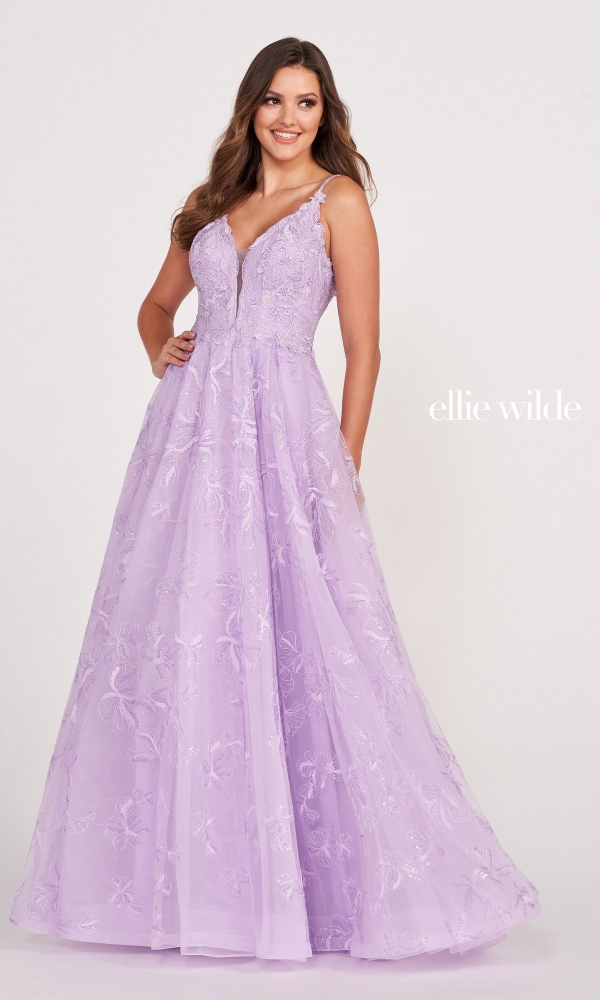 Tulle Embroidered A-Line Prom Dress by Ellie Wilde