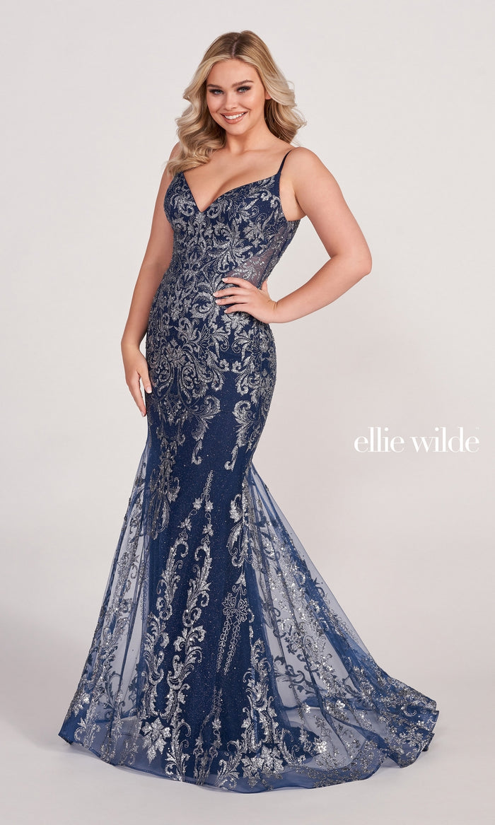 Sequin and Glitter Mermaid Prom Dress by Ellie Wilde