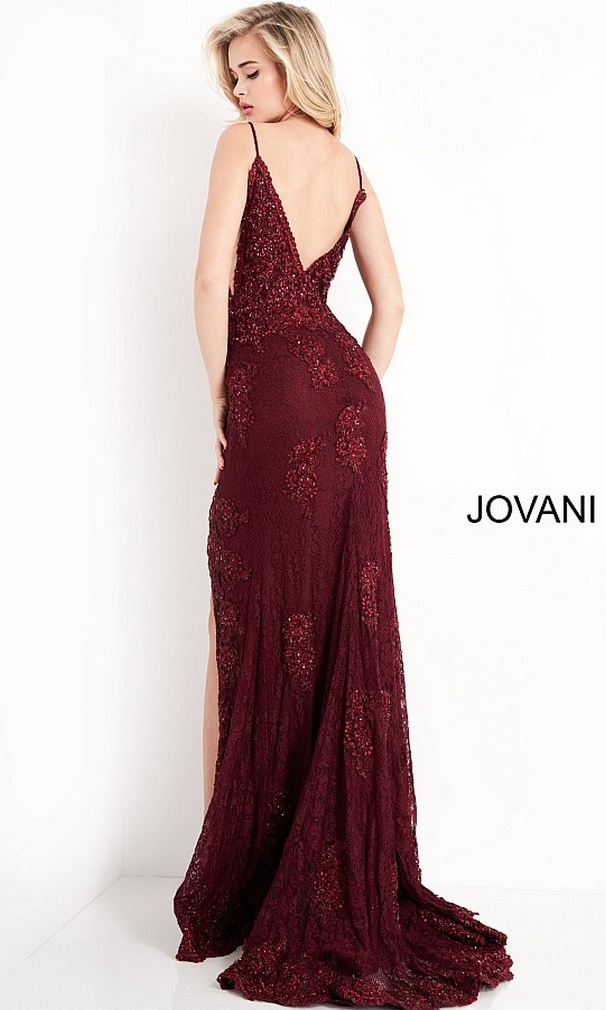Embroidered-Lace JVN By Jovani Prom Dress 00864