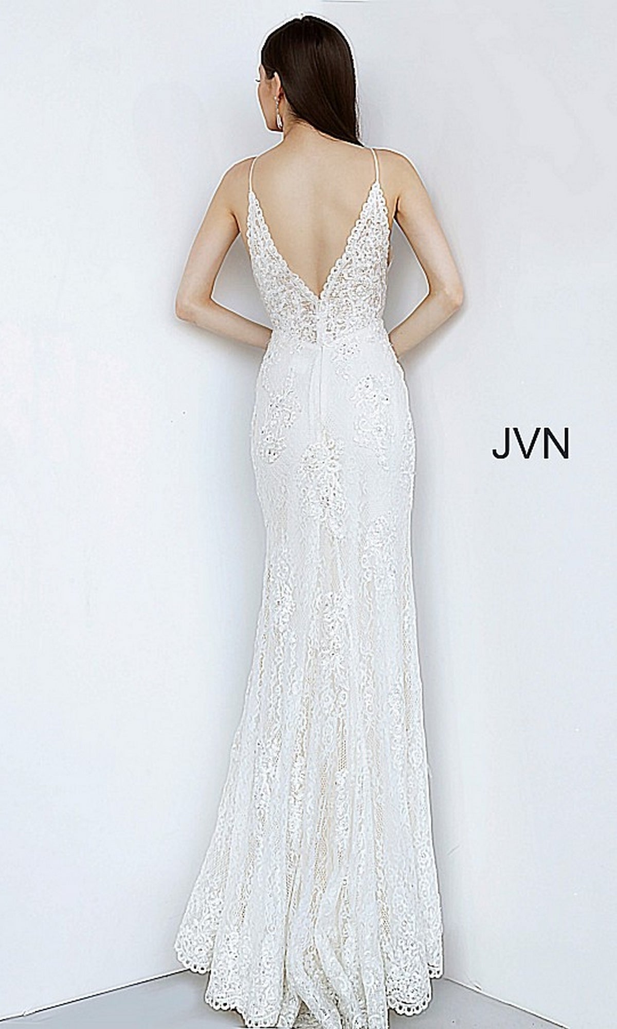 Embroidered-Lace JVN By Jovani Prom Dress 00864