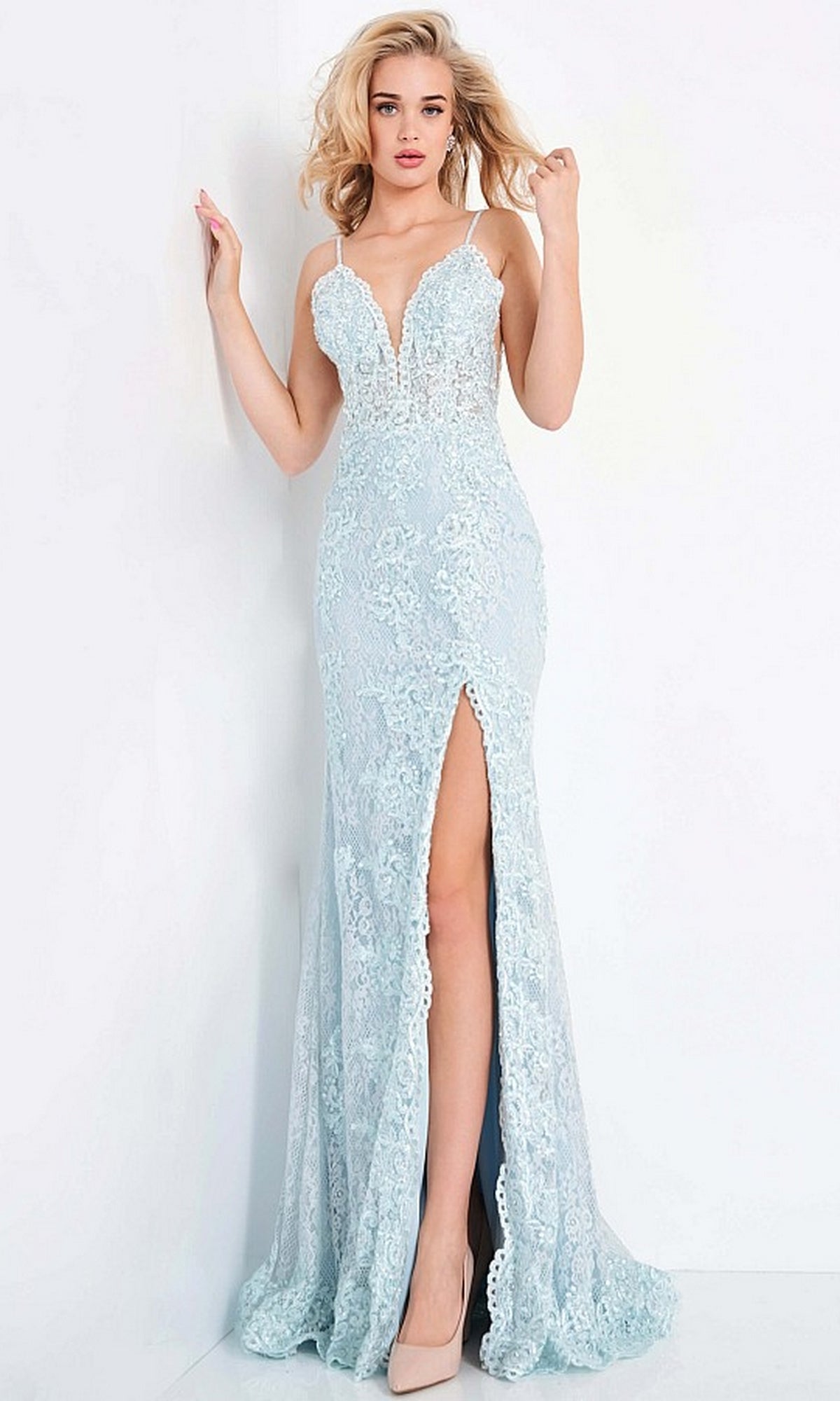 Jovani lace deals prom dress