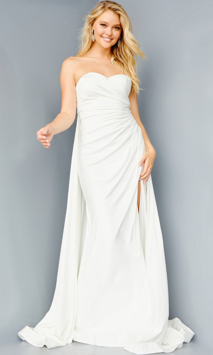 Strapless Sweetheart Gown With Sheer Corset Back