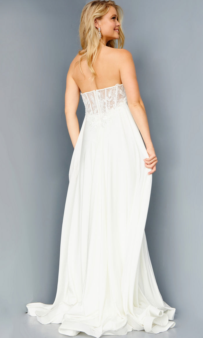 Strapless Sweetheart Gown With Sheer Corset Back