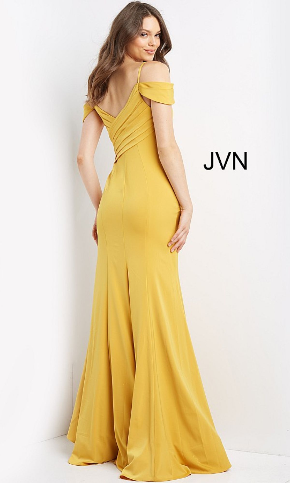 JVN by Jovani Pleated Satin Prom Dress JVN08414