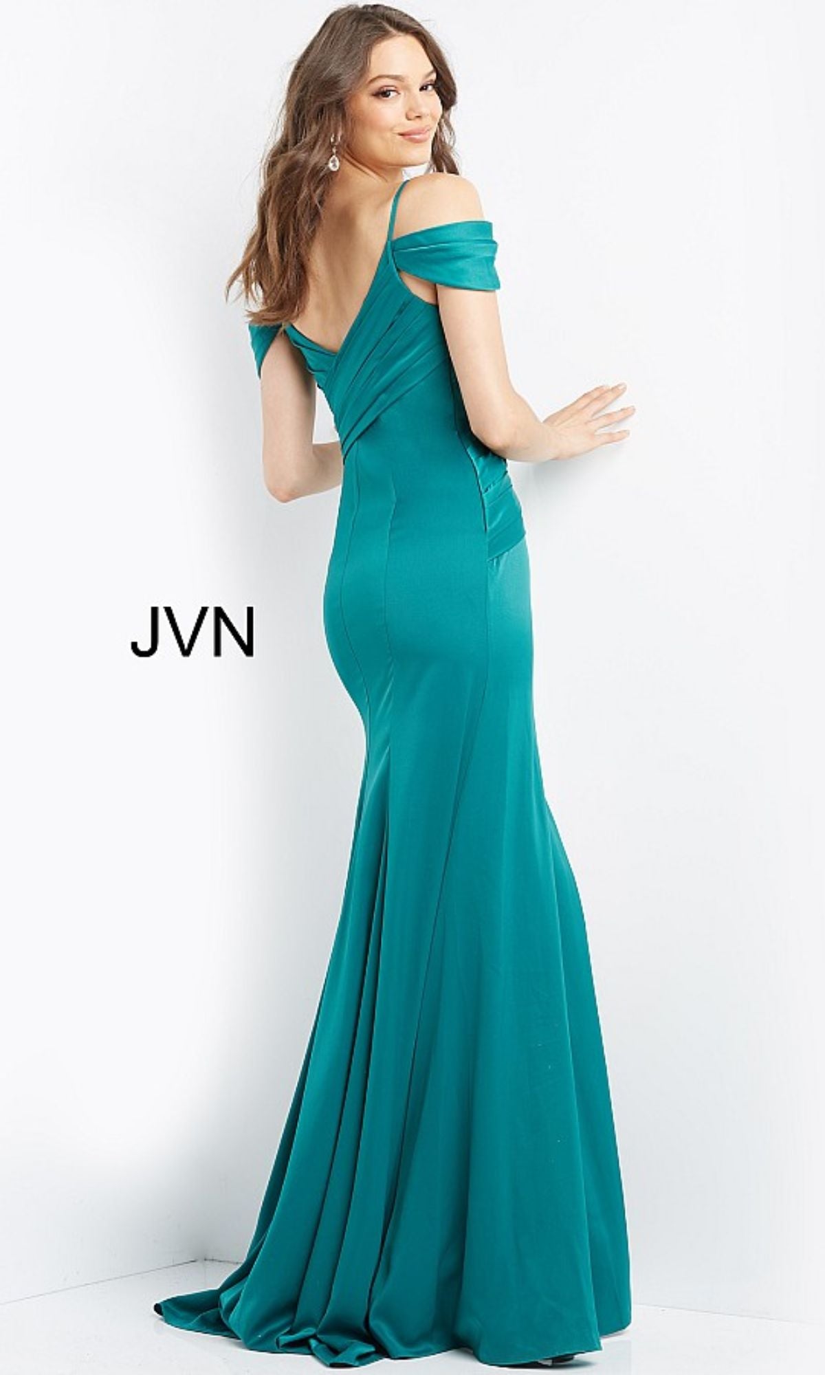 JVN by Jovani Pleated Satin Prom Dress JVN08414