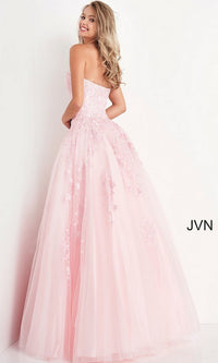 JVN by Jovani Strapless Prom Ball Gown 1831
