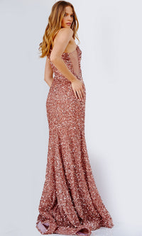 One-Shoulder Sequin Prom Dress from JVN By Jovani