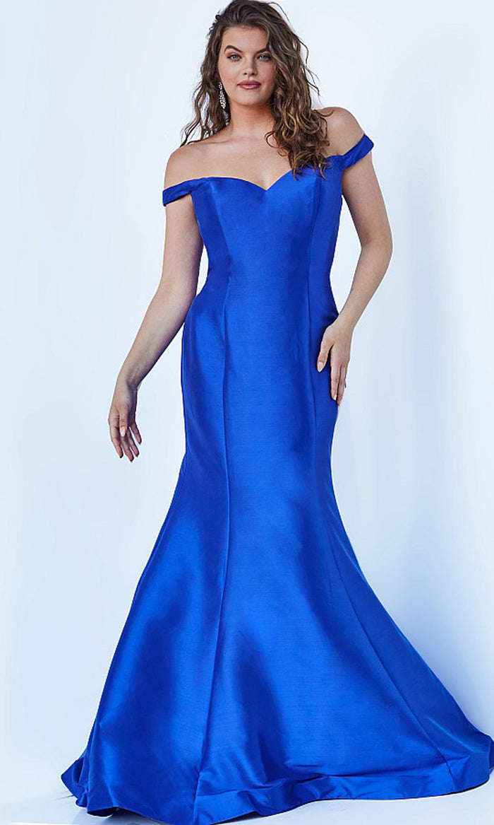 JVN by Jovani Plus-Size Tight Mermaid Prom Dress