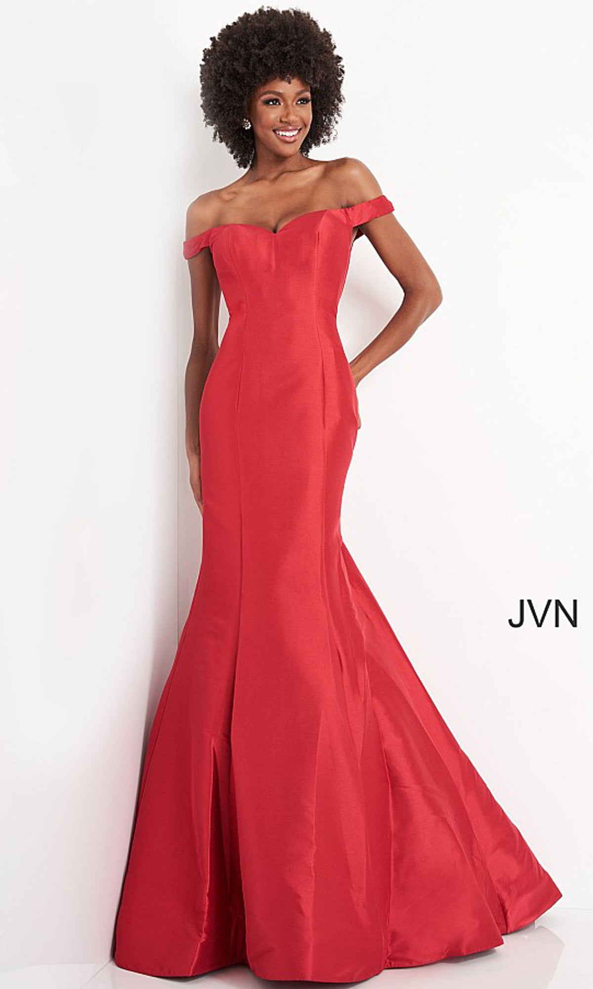 JVN by Jovani Off-Shoulder Mermaid Prom Dress 3245