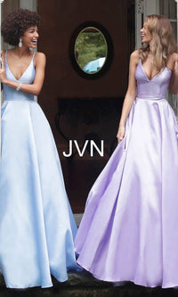 Plus-Size Satin Prom Ball Gown from JVN by Jovani