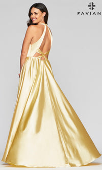 Faviana Long A-Line Prom Dress with Pockets