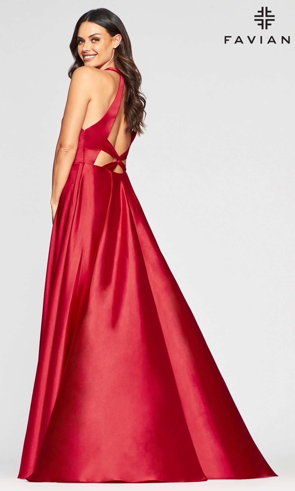 Faviana Long A-Line Prom Dress with Pockets