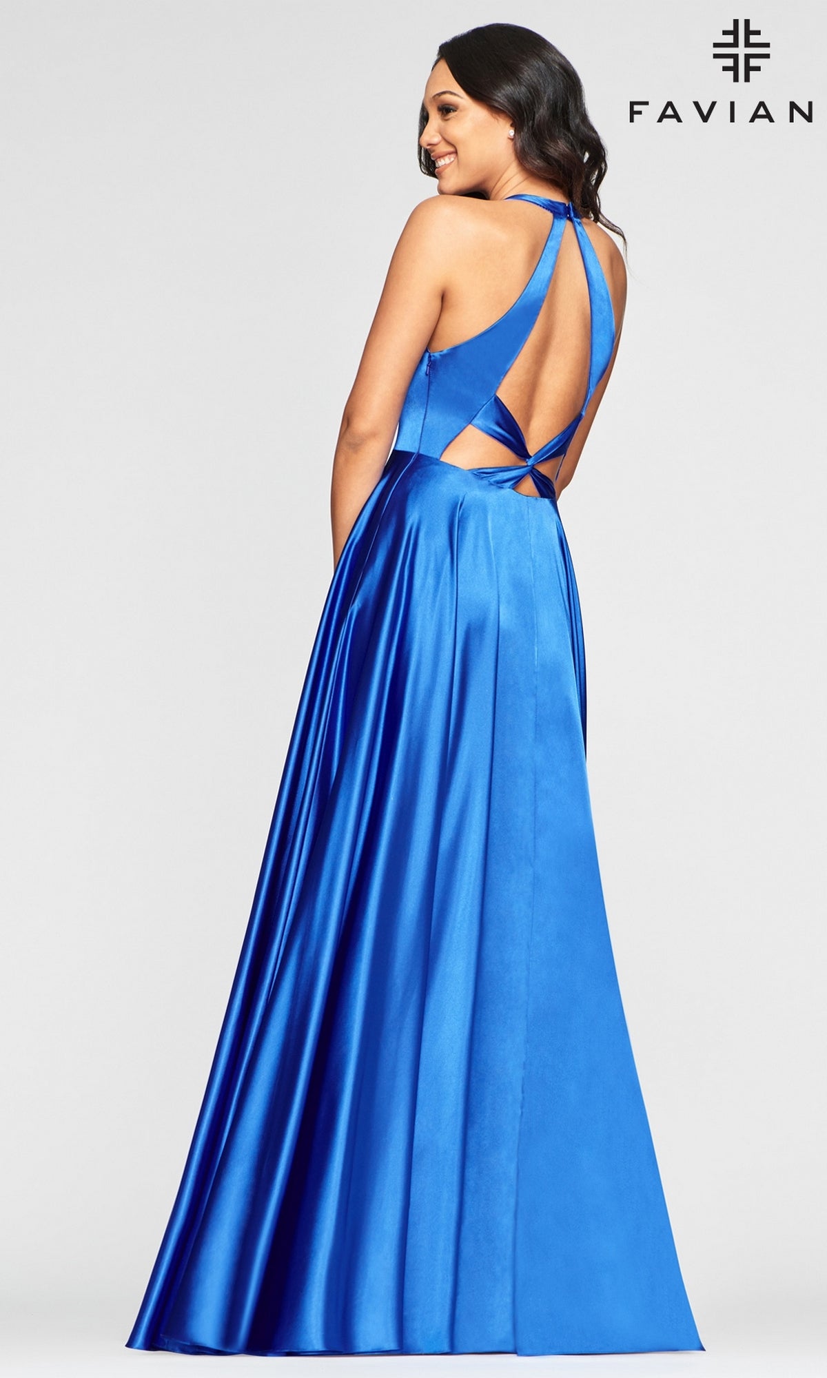 Faviana Long A-Line Prom Dress with Pockets