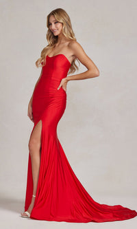 Tight Long Sweetheart Strapless Formal Dress