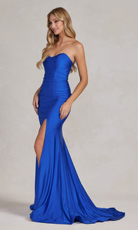 Tight Long Sweetheart Strapless Formal Dress