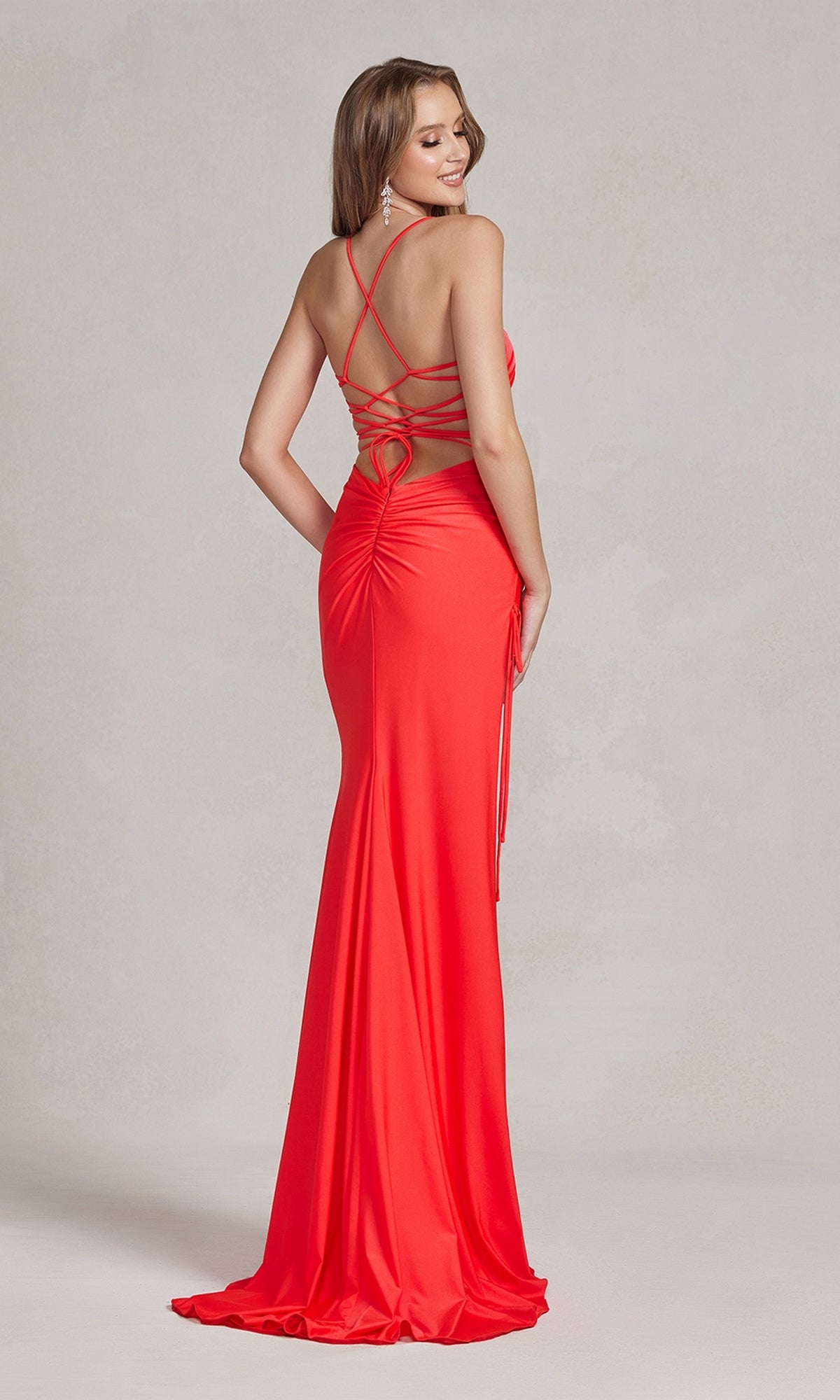 Strappy-Back Affordable Long Prom Dress